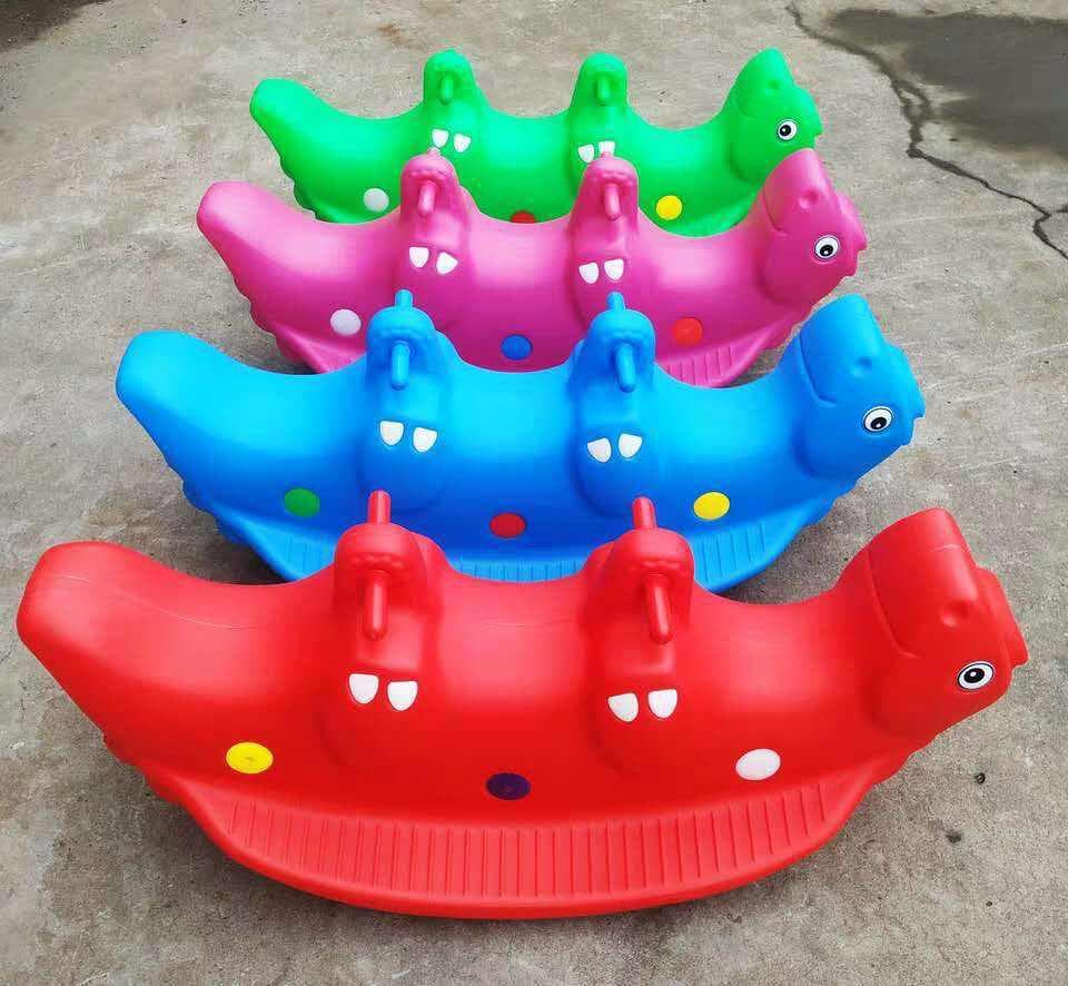 Colourful animal spring rockers for young children.